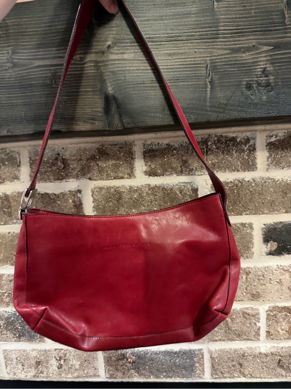 Aldo Red Leather Shoulder Bag